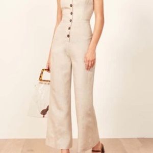 Reformation Torta Jumpsuit in Sand